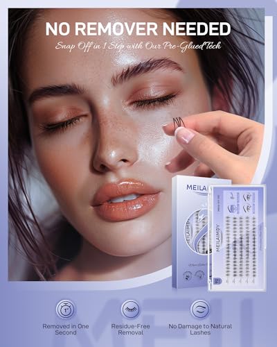 Self-Adhesive Lower Lashes 90 Pcs Pre-glued Bottom Eyelashes