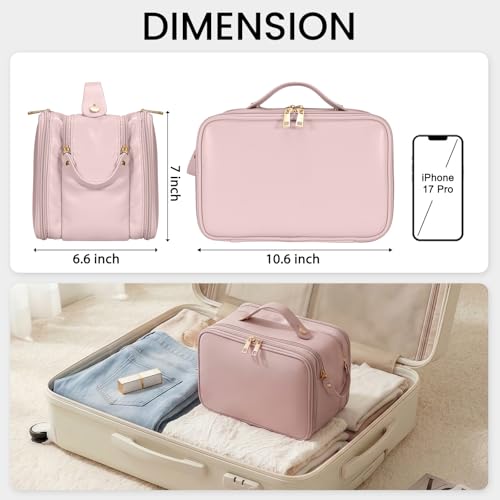 HauteHues Travel Makeup Bag Large Capacity Waterproof Organizer