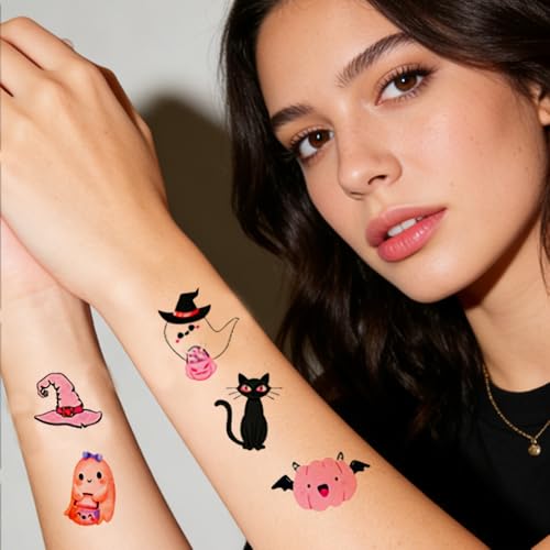 Halloween Temporary Tattoos 83 Designs Pink Stickers