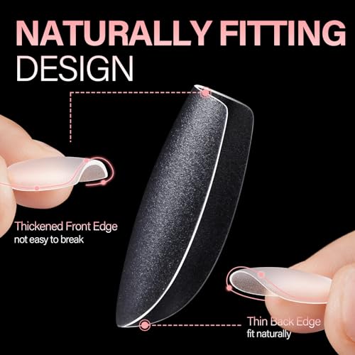AILLSA Extra Short Coffin Nail Tips - 450PCS Acrylic Gel Full Cover