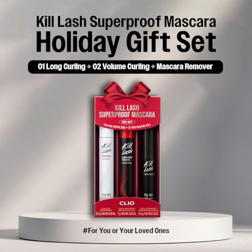 CLIO Kill Lash Superproof Mascara Set - Waterproof Long Curling & Volume Mini