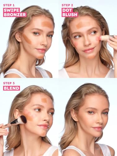 Desert Island Duo Blush & Bronzer Stick - Buildable, Cream Face Color for Natural & Glam Looks