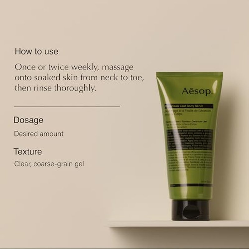 Aesop Geranium Leaf Body Scrub - Exfoliating Polish for Smooth Skin