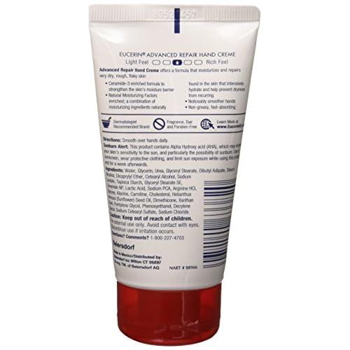 Eucerin Intensive Repair Extra-Enriched Hand Creme, 2.7 Ounce (Pack of 3)