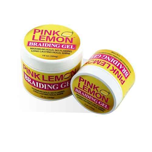 PINK LEMON Braiding Gel- Maximum Hold, No Flaking, Long Lasting Hold, High Shine. For Micro, Inter, Dread, Faux, Loc, Twist, Braid, Edge. (15 oz)