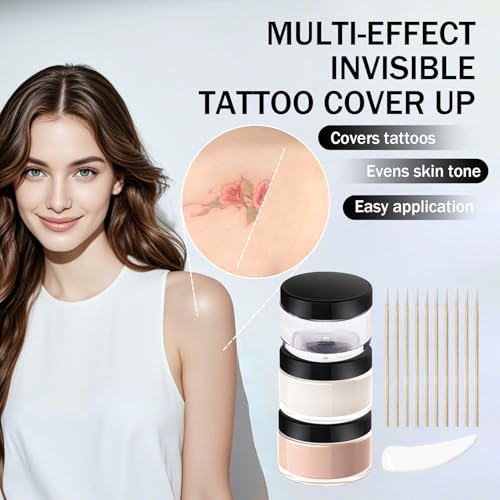 QSLYUYUAN Waterproof Tattoo Cover Up Makeup - Long-Lasting Concealer for Tattoos & Blemishes