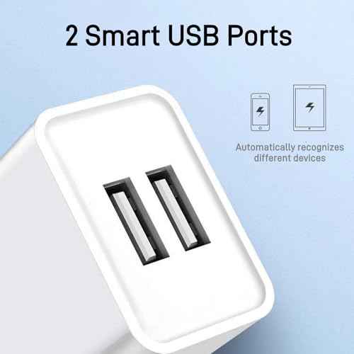 5V 2A USB Wall Adapter for Philips Sonicare 4100 Power Toothbrush,Dual Ports Wall Plug Compatible with Bitvae,7AM2M,Philips Sonicare 1100,2100,3100 Electric Toothbrush.