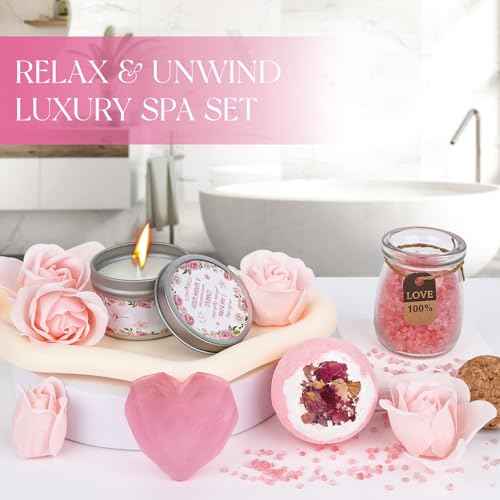 Birthday Gifts for Women, 18PCS Relaxing Spa Gift Basket Self Care Gifts, Unique Gift Ideas for Mom Her Friend Wife Sister, Christmas, Mother's Day, Valentine's Day, Get Well Gift