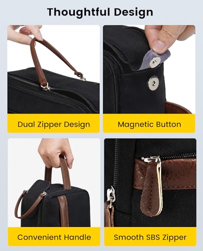 Vorspack Canvas Toiletry Bag for Men - Water Resistant
