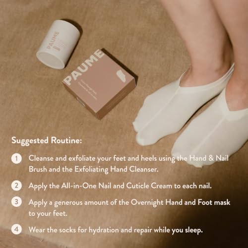 PAUME Breathable Cotton Overnight Socks for Dry Cracked Feet - 1 Pair
