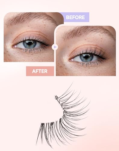 Easeful Half Lashes Natural Corner Wispy 3/4 Clear Band