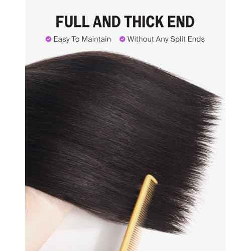 15A Straight Bundles Human Hair Bundles Straight 100% Unprocessed Raw Vietnamese Human Hair Weave Bundles Human Hair Natural Black Color Long Service Life 16 Inch