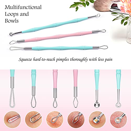 MORGLES Pimple Popper Kit, 8-Piece Acne Extractor Tools with Case