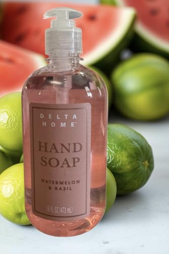 Delta Home Moisturizing Hand Soap, Watermelon & Basil, 16 Oz
