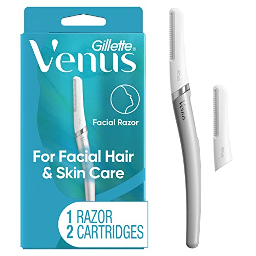 Dermaplaning Facial Razor Tool with 2 Blade Refills for Women