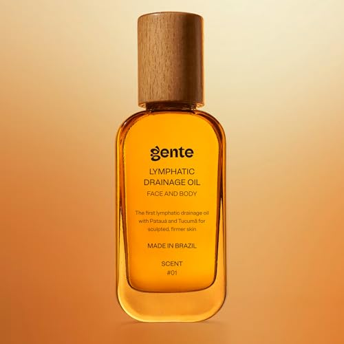 GENTE BEAUTY Lymphatic Drainage Oil, Body Sculpting Formula, Brazilian Oils Blend with Pataua, Coffea Arabica, Mulateiro Extract (100ml, Scented)