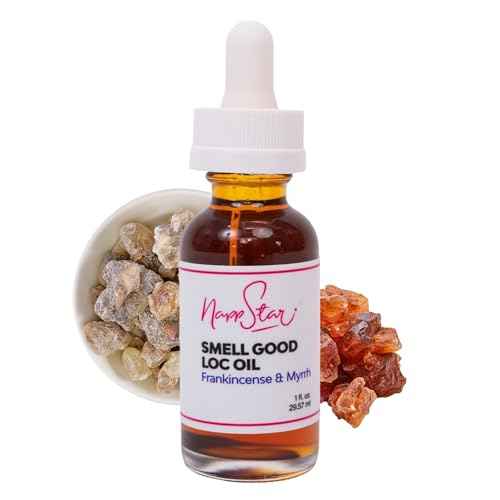 NappStar Frank & Myrrh Scented Smell Good Loc Oil, Aromatic Hair Fragrance for Dreadlocks and Natural Textured Hair, 1 Fl Oz