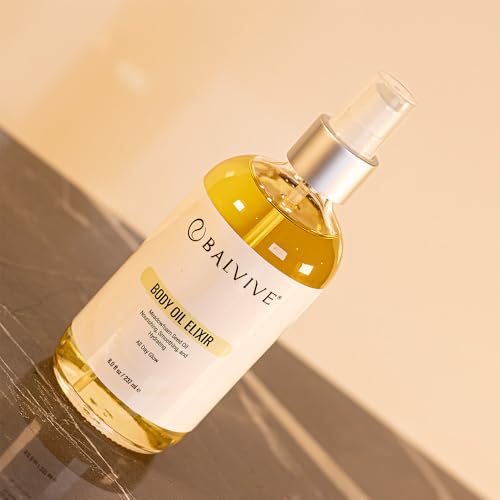 Body Oil 8 oz ?Weightless, Non-Greasy & Fast-Absorbing Body Moisturizing Oil with Meadowfoam and Black Currant Oil - Skin Hydration for Natural Glow- Firm, Smooth & Radiant Skin