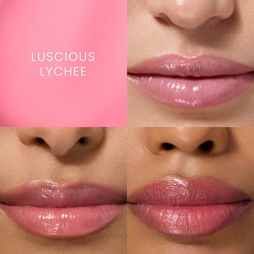 Prakti Nourishing Lip Oil in Luscious Lychee with Hyaluronic Acid & Peptides, Hydrates & Plumps Lips, 0.17 oz