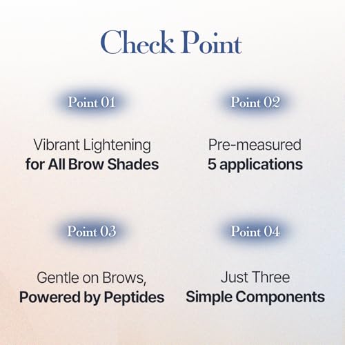 COSNORI Easy Brow Tone Changer ? Gentle Lightening Formula for Soft, Natural Look ? Brow Bleach Kit, Easy At-Home Application, Quick Results in 2?3 Minutes, 5 Applications