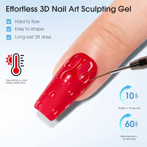 3D Water Droplet Gel Nail Polish - 12ML for Stunning Nail Art
