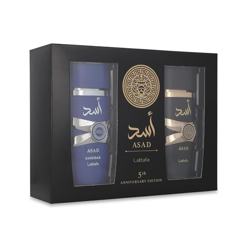 Lattafa Asad 5th Anniversary 2-Piece Eau de Parfum Gift Set for Men