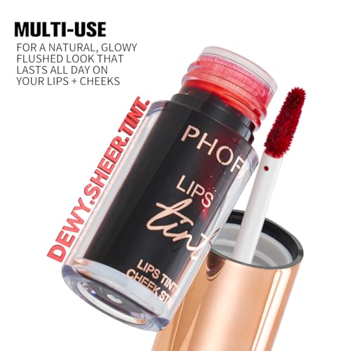 PHOFAY Lip Gloss Set, Liquid Lip Color Set - Lightweight, Long-Wearing & Non-Tacky, Transfer-Proof Formula with Vibrant Pigment (4 Pcs) (4 COLORS)