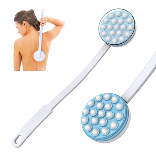 Back Lotion Applicator with 19 Massage Rollers, 17" Long Handle