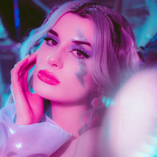 Unicorn Snot Liquid Highlighter Lightning Drops: Buildable Highlighter Makeup for Face and Body - Collarbone, Cheekbones, Brows - Liquid Illuminator for Spotlights, Cruelty-Free (Aqua Rose/Nymph)