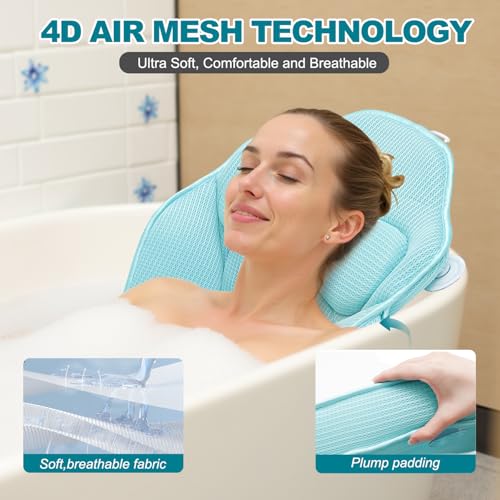 Full Body Bath Pillow 61" - Ergonomic 4D Air Mesh Support
