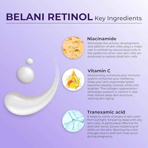 ABERA Belani Retinol Night Cream with Collagen & Hyaluronic Acid ? Anti-Wrinkle, Fine Line Smoother, Even Skin Tone, Hydrating Facial Moisturizer for Women (1.01 Fl Oz)