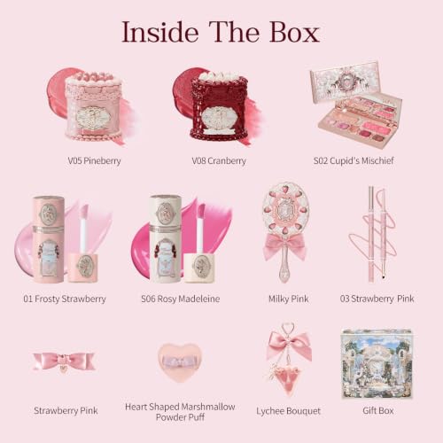 Flower Knows Cake Charm Set - 12-Piece Collectible Beauty Gift with Reusable Box - THIS Listing