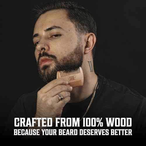 Viking Revolution Ultimate Conditioner for Men's Beard Grooming - Softens, Smoothes and Soothes Beard Itch- Contains Wash, Conditioner, Oil, Balm and Comb- Sandalwood Scent