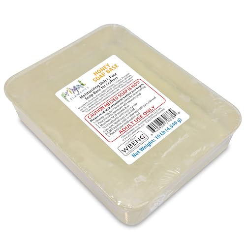 Primal Elements Honey Soap Base - Moisturizing Melt and Pour Glycerin Base for Crafting and Soap Making, Easy to Cut - 10 Pound
