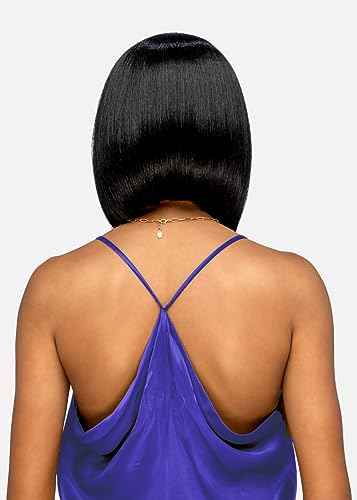 Vivica A. Fox ELVIN, SYNTHETIC HAIR, Natural Baby Lace Wig, Color TTB613/1B, Two Tone Bottom Color. Platinum Blonde(#613) Top and Off Black(#1B) Bottom