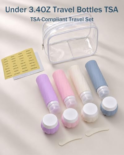 Redfly 13-Piece TSA Approved Travel Bottles Set - Leak-Proof Toiletry Containers