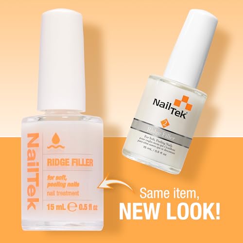 Nail Tek Ridge Filler Formula 2 - Strengthening Base Coat for Soft Nails