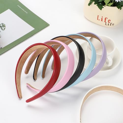 1 Inch PU Leather Padded Headband | Wide Hairband for Women