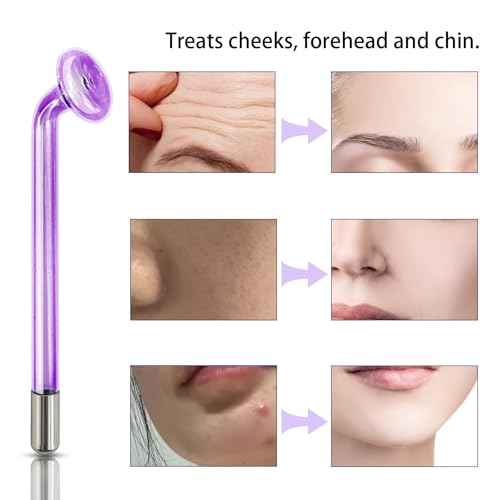 Spare Parts Mushroom for Handheld HIF Facial Hair Device Facial Care Orange Purple Blue Color Glass Tube Electrode Elitzia ETJX0066 (Purple)