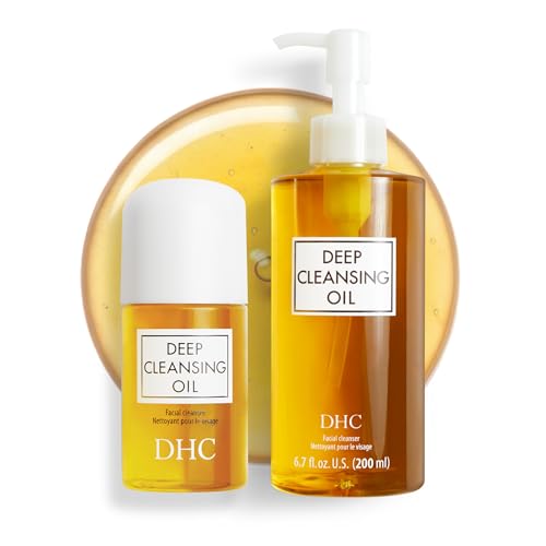DHC Deep Cleansing Oil Unscented 7.7 Fl Oz Pack of 2 – Gentle Makeup Remover & Facial Cleanser