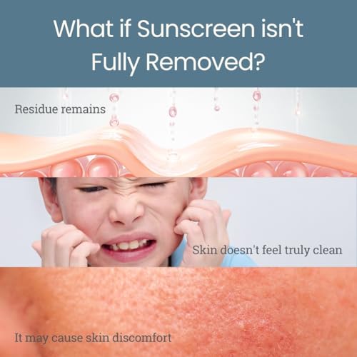 Sunscreen Remover Wipes for Mom and Babies 5/20/40 wipes Unscented Face Wipes for Sensitive Skin Gentle Sun Cleanser for Family Natural Cloth Effective Hypoallergenic Makeup Remover (5 Wipes)
