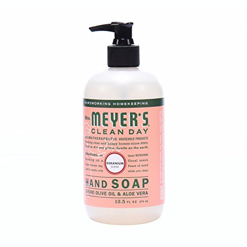 Mrs. Meyer's Geranium Hand Soap Pump 12.5oz (6 Pack) - Natural, Cruelty-Free