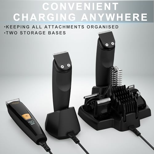 Hatteker 6-in-1 Body Groomer for Men – Water-Resistant Beard & Groin Trimmer