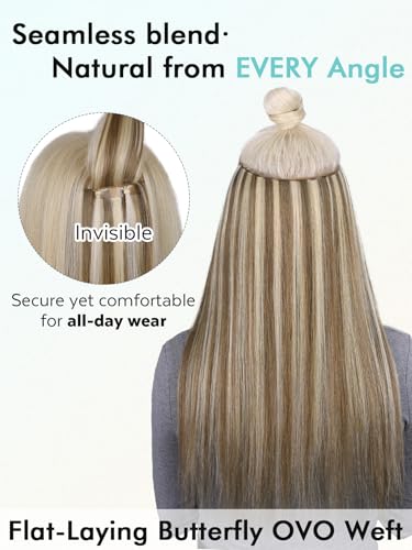 Butterfly Weft Human Hair Extensions 18 Inch 50g