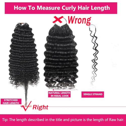 18 Inch Deep Wave Crochet Hair Extensions for Black Women