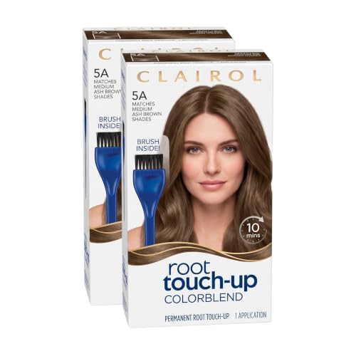 Clairol Root Touch-Up Permanent Hair Dye 5A Medium Ash Brown Pack of 4
