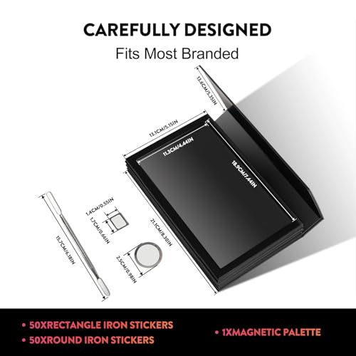 4-Layer Magnetic Book-Shaped Palette with Spatula & Metal Stickers