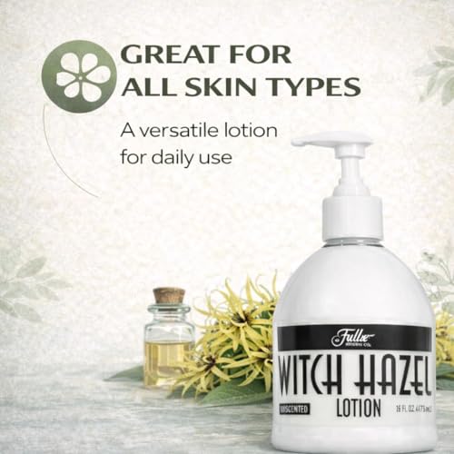 Fuller Witch Hazel Lotion, Unscented ? 16 fl oz | Lightweight Daily Moisturizing Lotion with Witch Hazel Extract | Gentle Formula for All Skin Types (16 Oz, Unscented)