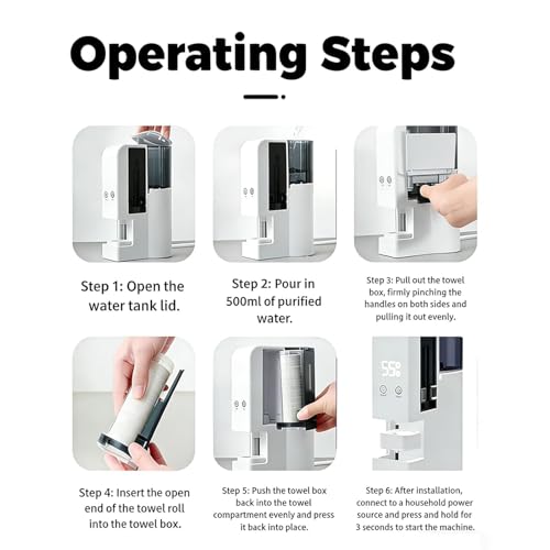 Hot Towel Dispenser 5s Heating 55°C 500ml Tank Auto-Dry