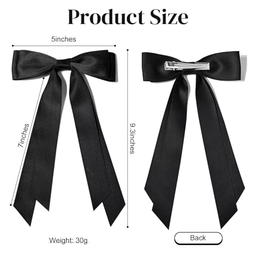 2-Piece Satin Hair Bows with Alligator Clips